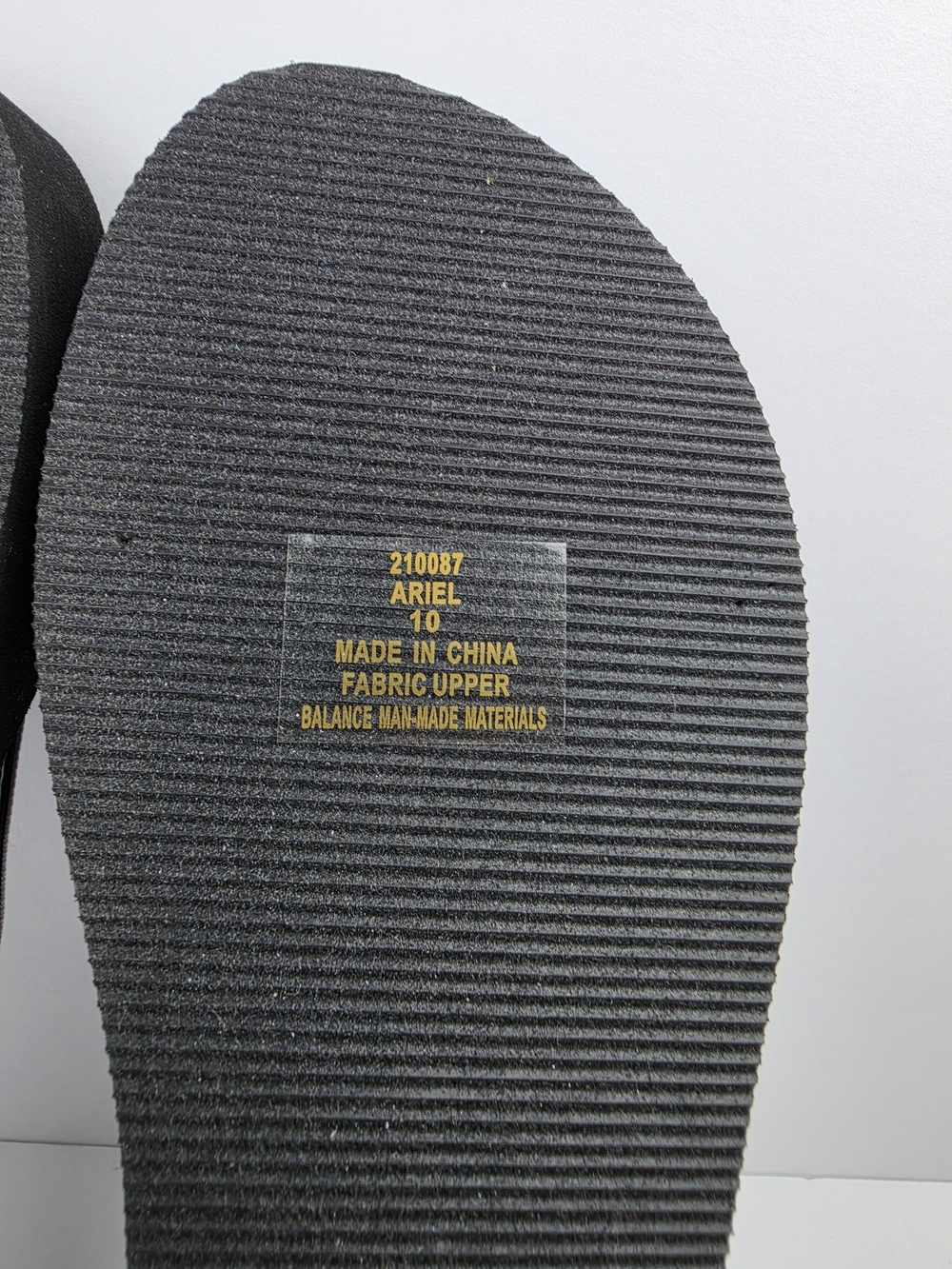 Bluefin Ariel Grey Patterned Thong Wedge Sandals Size 10 - Picture 6 of 8